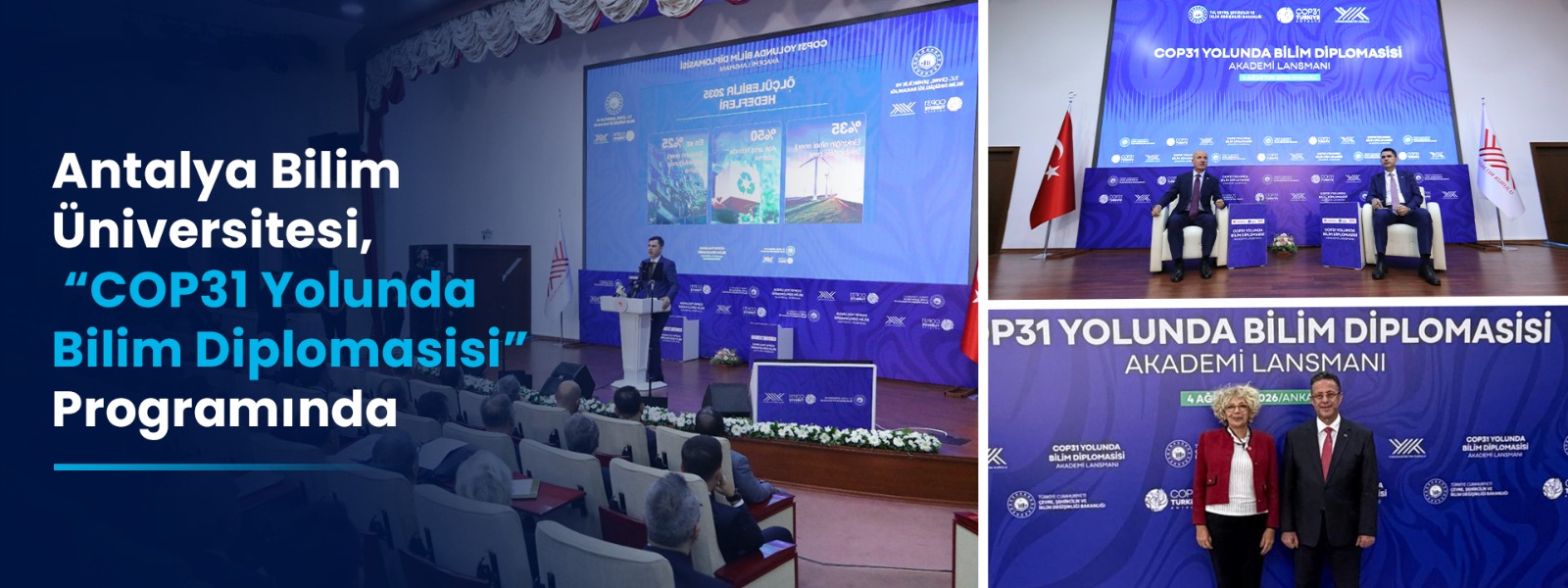 Antalya Bilim Üniversitesi  “COP31 Yolunda Bilim Diplomasisi “ Programında